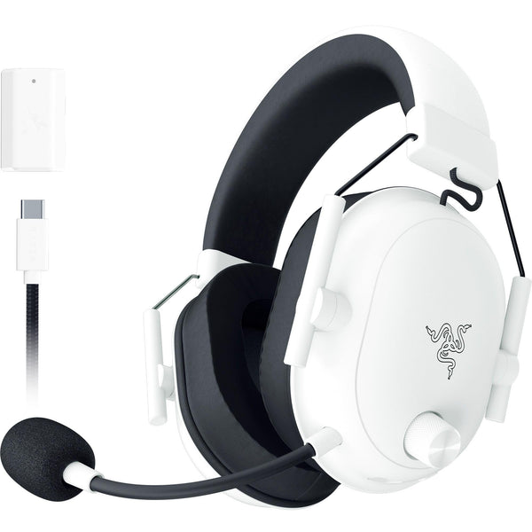 Razer BlackShark V2 Pro (2023) for PC - Premium Wireless E-Sports Headset (HyperClear Super Wideband Mic, TriForce Titanium 50 mm Driver, Bluetooth, Up to 70hrs Battery) White