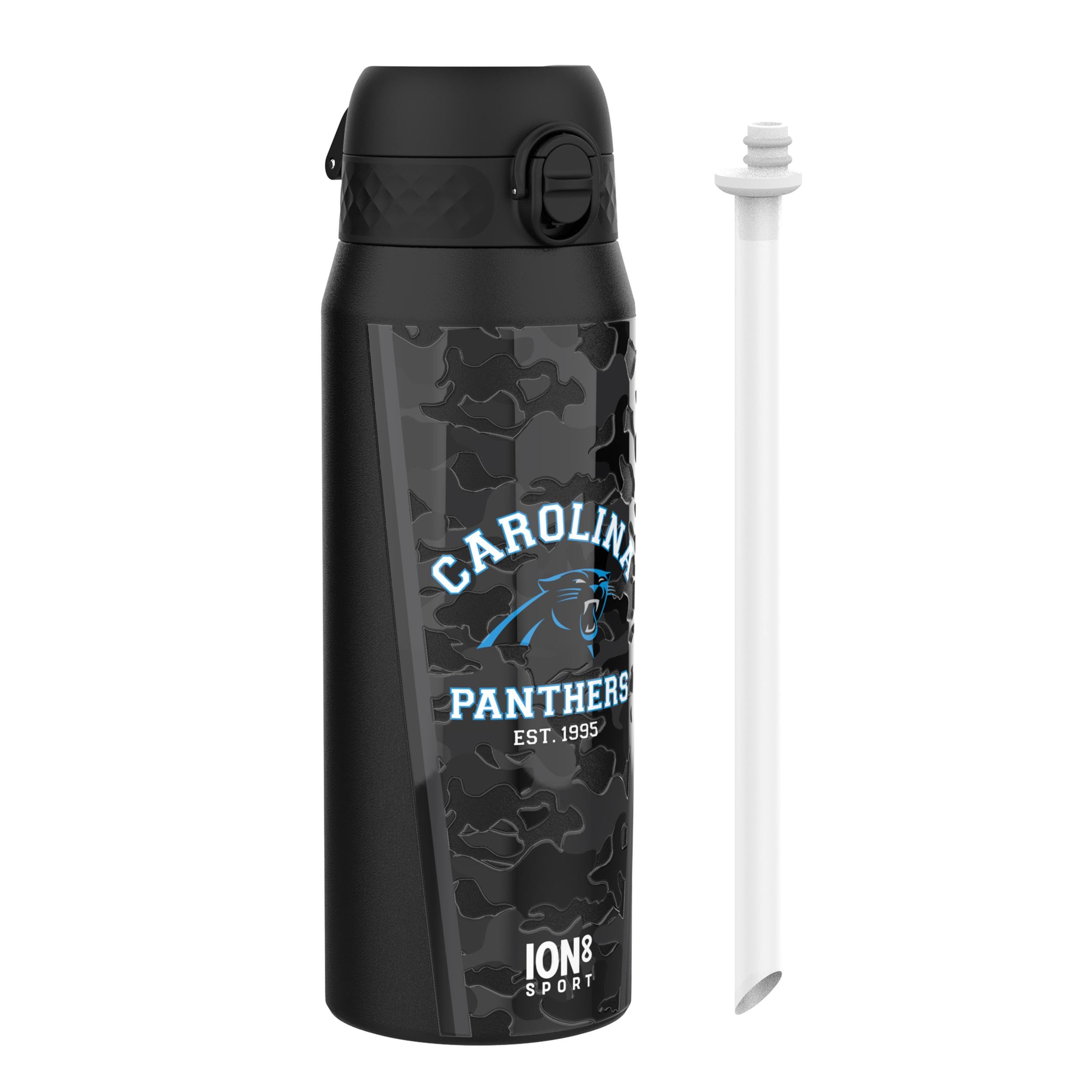 Ion8 NFL Jaguars Lightweight Steel Water Bottle, 600 ml/20 oz, Non-Insulated, Leak Proof, Easy to Open, Secure Lock, Dishwasher Safe, Flip Cover, Fits Cup Holders, Metal Water Bottle