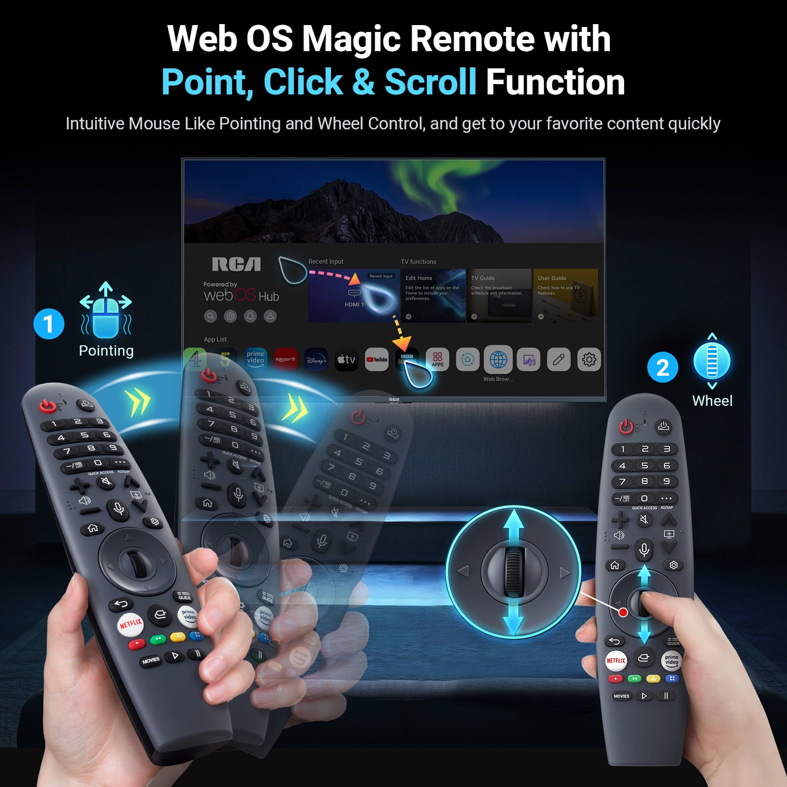 RCA RB24H2CU 24" inchFreeview HD TV DVB-T2/C/S2 Dolby Digital Audio, LED Backlighting Display, HDMI VGA PC SCART USB Travel Small TV for Motorhome and Campervan,Caravans,12 Volt