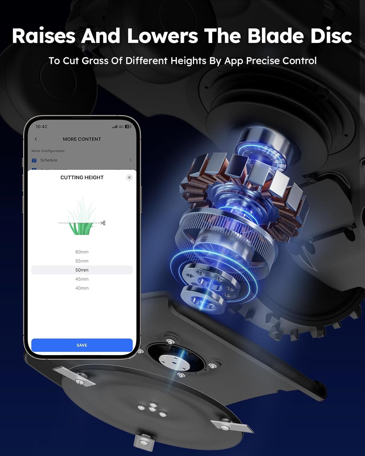 ANTHBOT Genie600 Robot Lawn Mower, Perimeter Wire Free, Full Band RTK+4-Eye Vision Robot Lawnmower, Recommended for 600 m², Max 800 m², Automatic Mapping, Accurate Obstacle Avoidance, APP Control