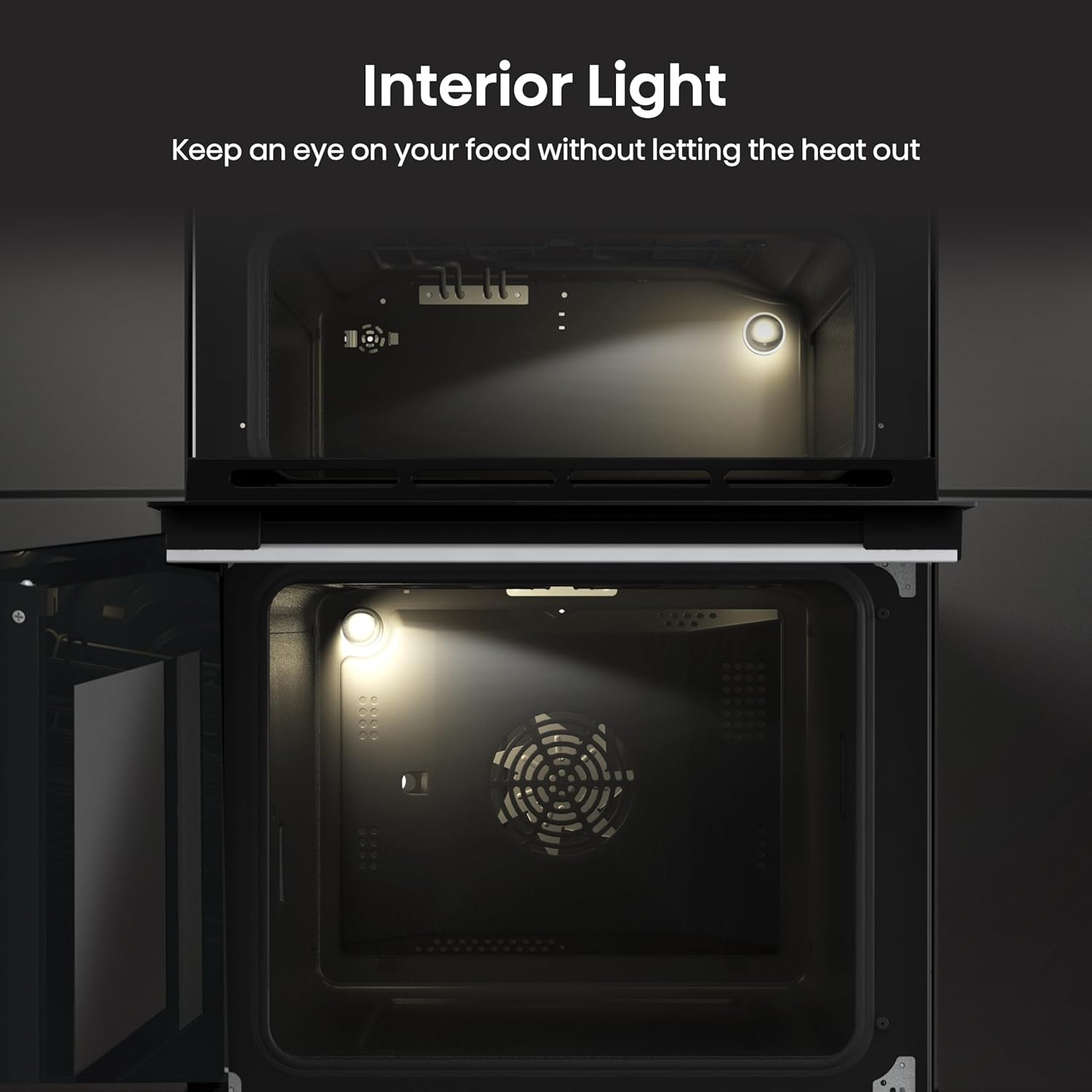 Hisense HDUKC60W 60cm Electric Cooker with Ceramic Hob-White, A Rated Double Oven 50L/80L [Energy Class A]