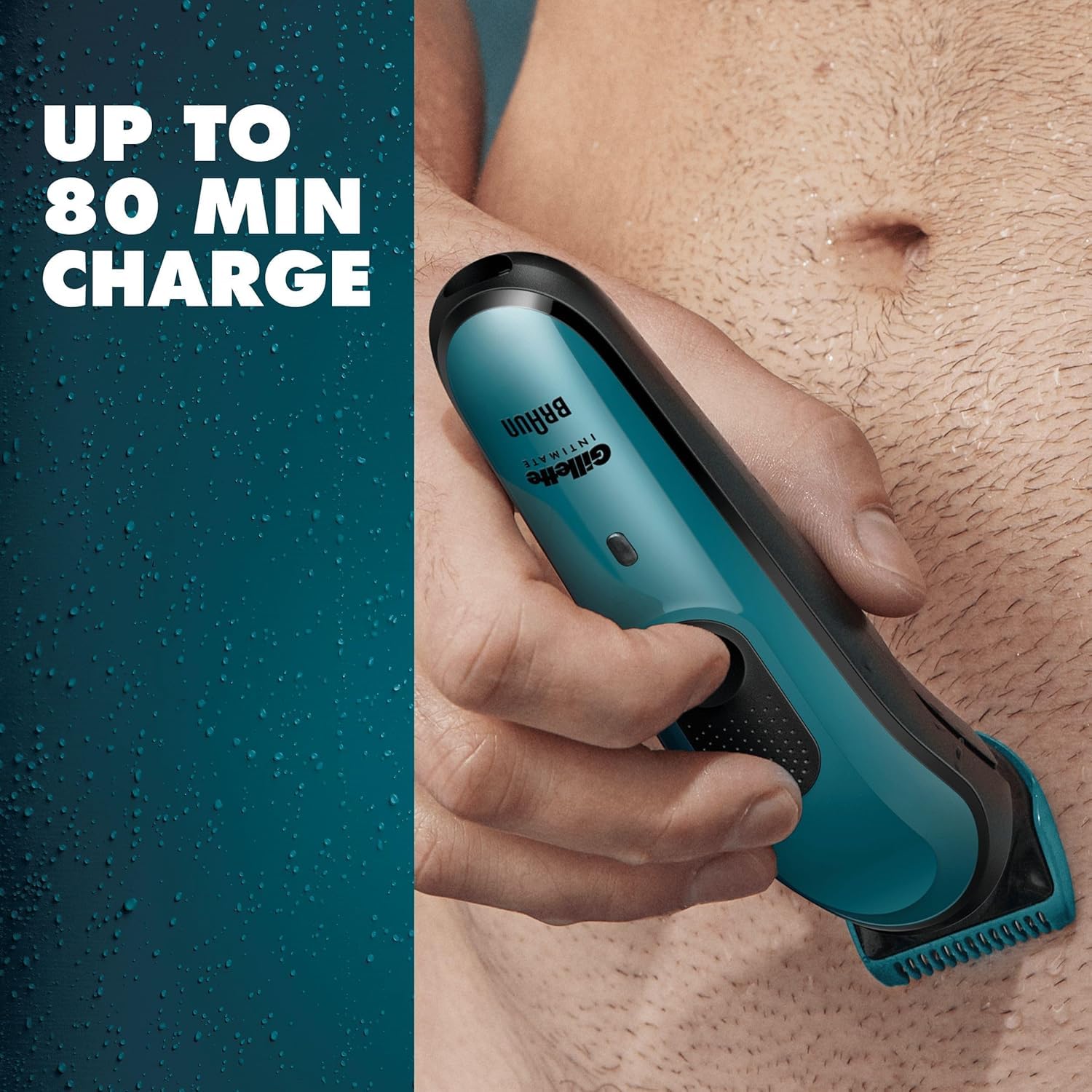 Gillette Intimate Body Hair Trimmer for Men, Pubic Hair and Ball Trimmer, Waterproof, Cordless Men's Body Groomer for Wet & Dry Shaving, Lifetime Sharp Blades,SkinFirst i3
