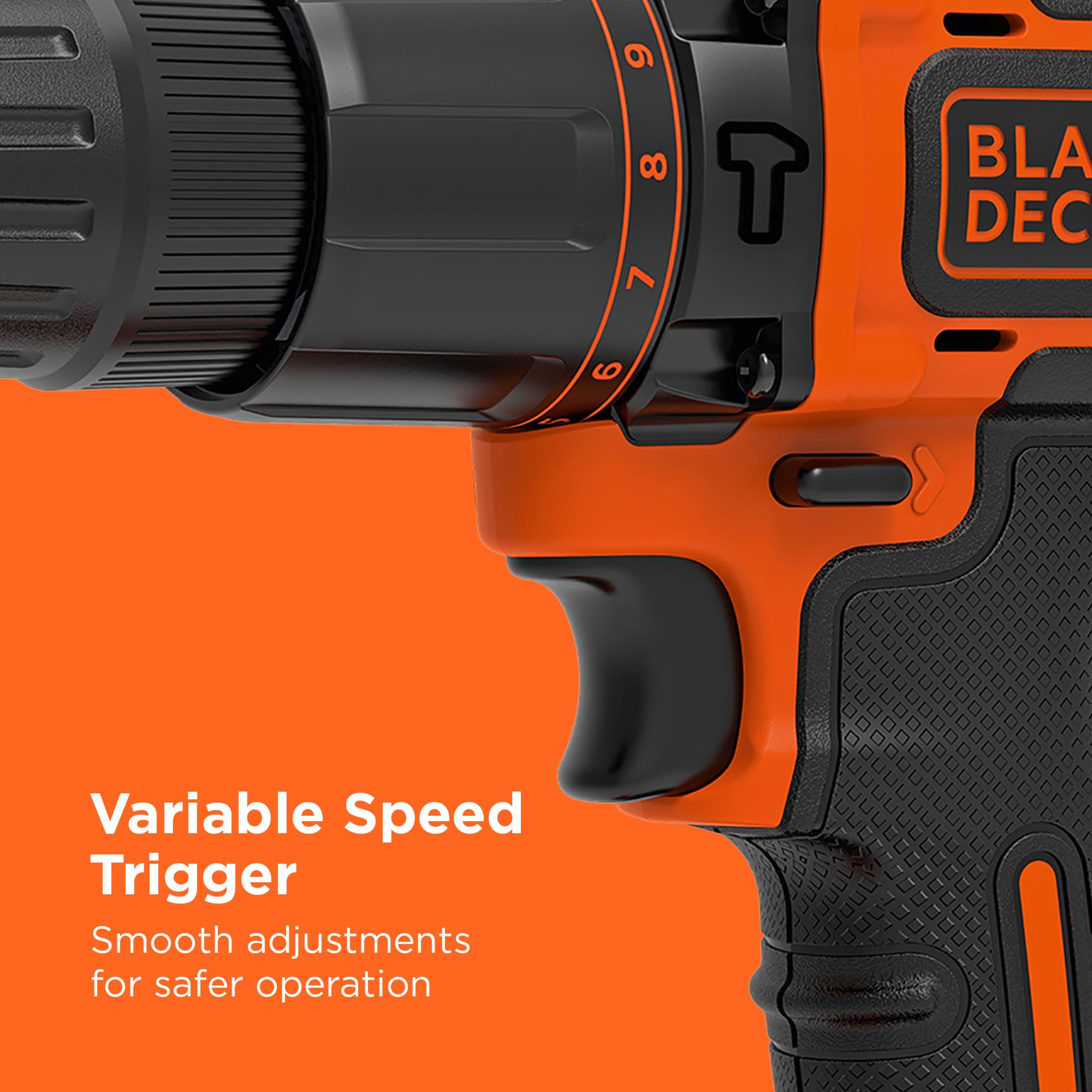 BLACK+DECKER 18V Hammer Drill with Battery, Charger, and Kitbox, BCD700S1K-GB