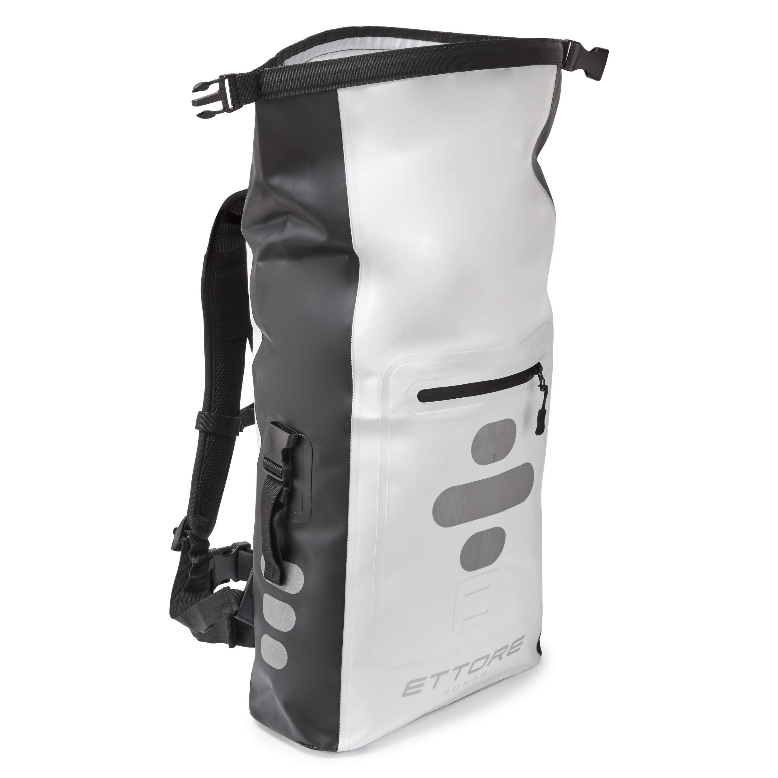 Ettore Cycling Rucksack 100% Waterproof Dry Bag 25L - Black/White - Sonar