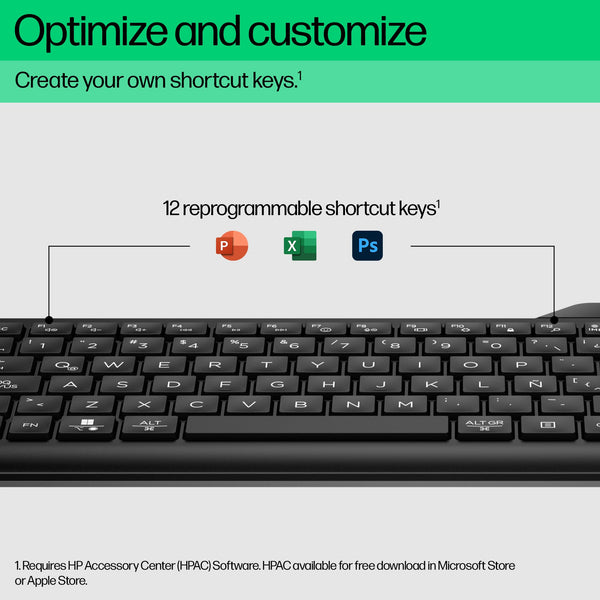 HP 460 Multi-Device Bluetooth Keyboard | Compatible with Chrome, PC or Mac | Bluetooth | Connect up to 3 Devices | Quick Switch Button | 12 Programmable Shortcut Keys | Up to 24 Months Battery | Black
