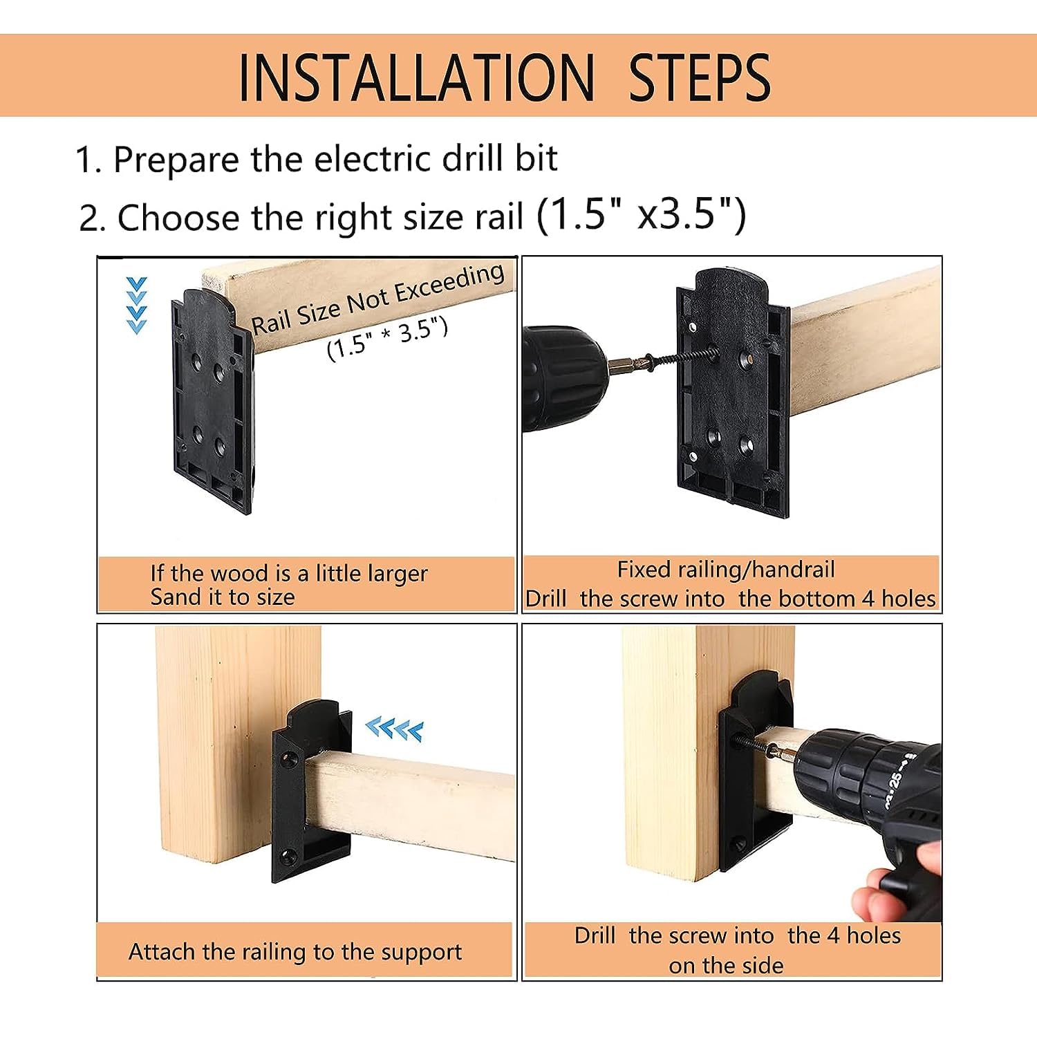 Fence Post Repair Spike - 2 Pack Heavy Duty Fence Post Support Ground Spike for Tilted or Broken Wooden Fence Posts, Durable Garden Fencing Solution