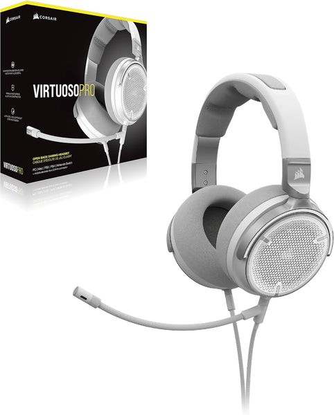Corsair VIRTUOSO PRO Wired Open Back Gaming Headset - Detachable Uni-Directional Microphone - 50mm Graphene Drivers - 20Hz-40 kHz Frequency Reponse - Carbon