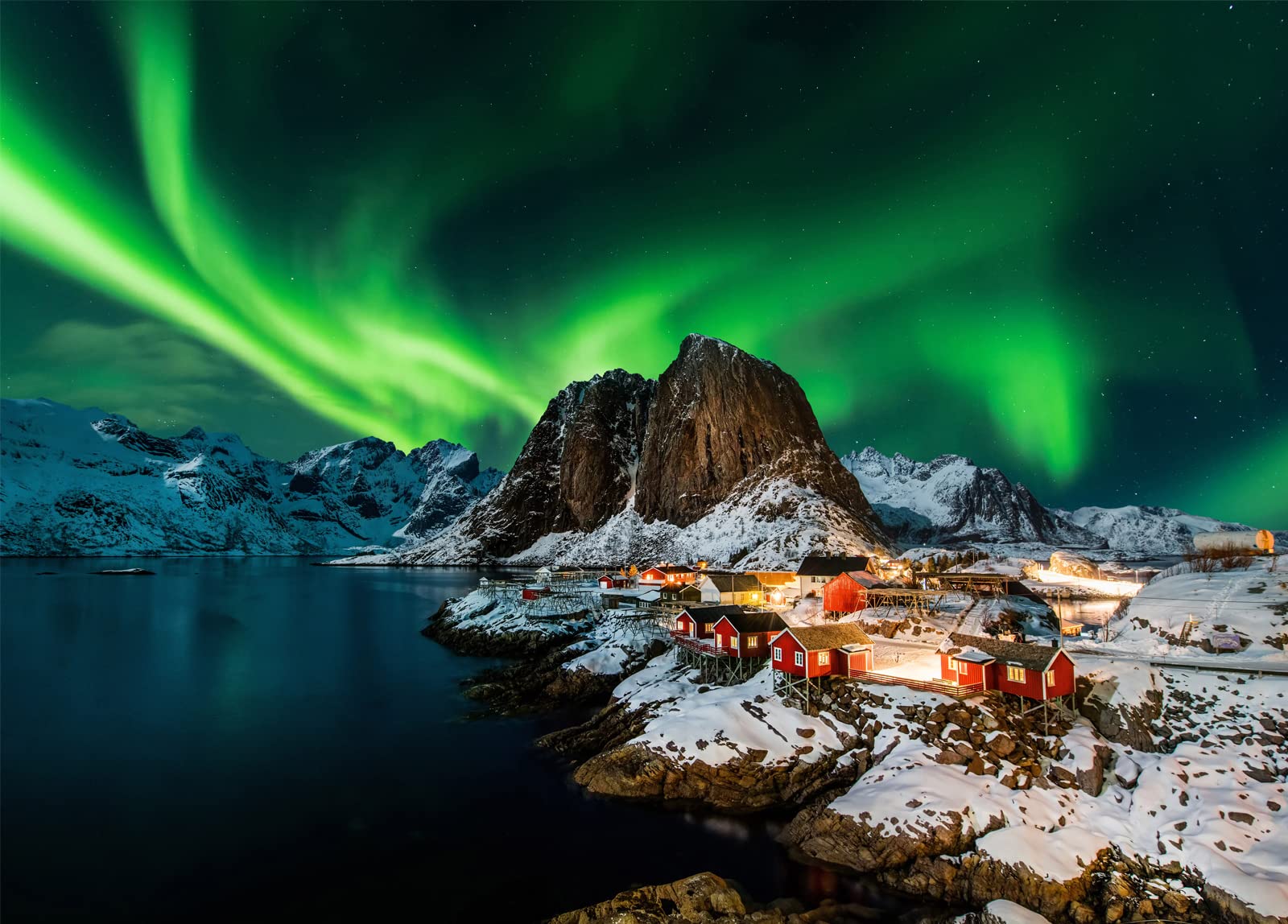 HUADADA Jigsaw Puzzles for Adults 1000 Piece Jigsaw Puzzles for Adults,JigsawPuzzle 1000 Pieces for Adults Challenging Puzzle Games ?Northern Lights in Norway