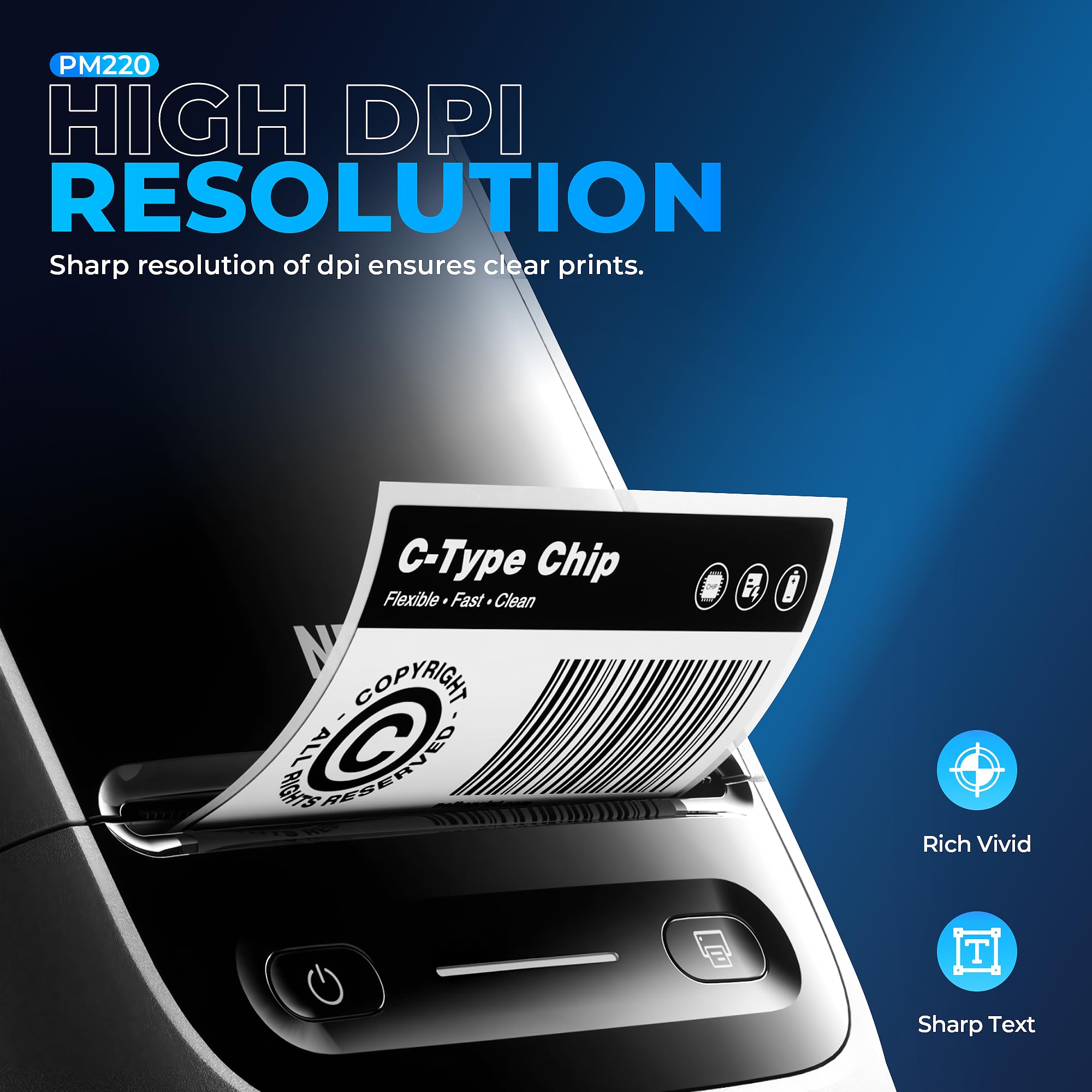 Nelko PM220 Bluetooth Thermal Label Printer, 2 Inch Portable Label Maker Machine for iOS & Android Phone, sticker printer for Clothing, Retail, Address, Barcode, Home, with 1 Roll 40x30mm（White）2 pack