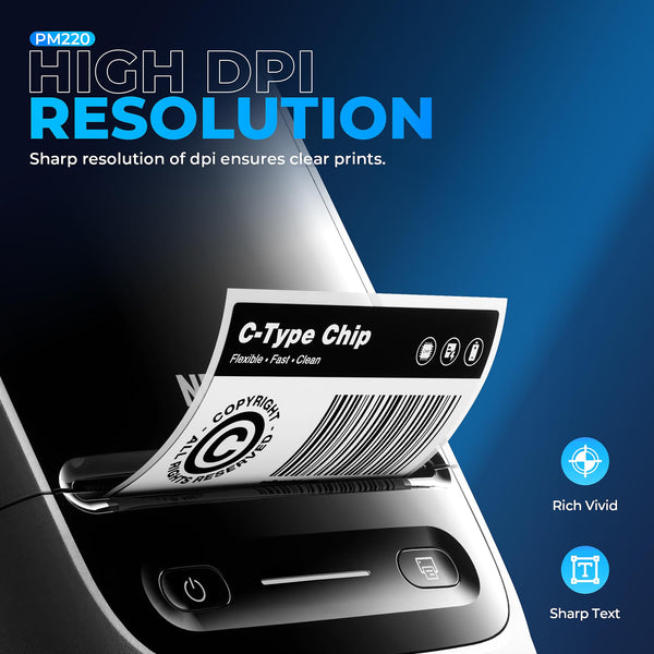 Nelko PM220 Bluetooth Thermal Label Printer, 2 Inch Portable Label Maker Machine for iOS & Android Phone, sticker printer for Clothing, Retail, Address, Barcode, Home, with 1 Roll 40x30mm（White）2 pack