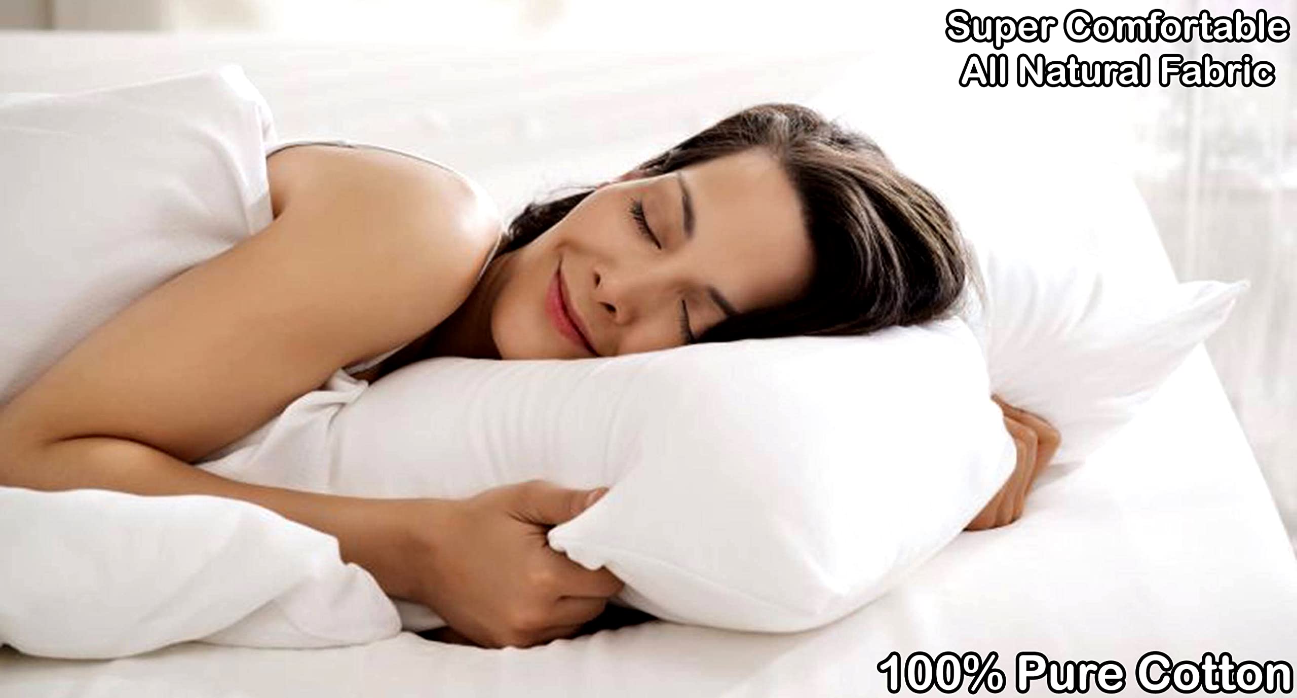 Euphoric Gifts WHITE 100% Pure Cotton (Egyptian Cotton) DOUBLE Duvet Cover Bed Set - includes duvet cover, fitted sheet & pillowcases