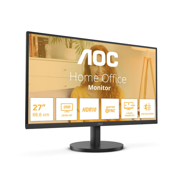 AOC 27B3CA2 - 27 Inch FHD Monitor, 100Hz, IPS, Speakers, USB-C Connectivity, FlickerFree, Adaptive Sync, LowBlue (1920 x 1080, 250 cd/m2, HDMI 1.4 / USB-C 65W Power delivery)