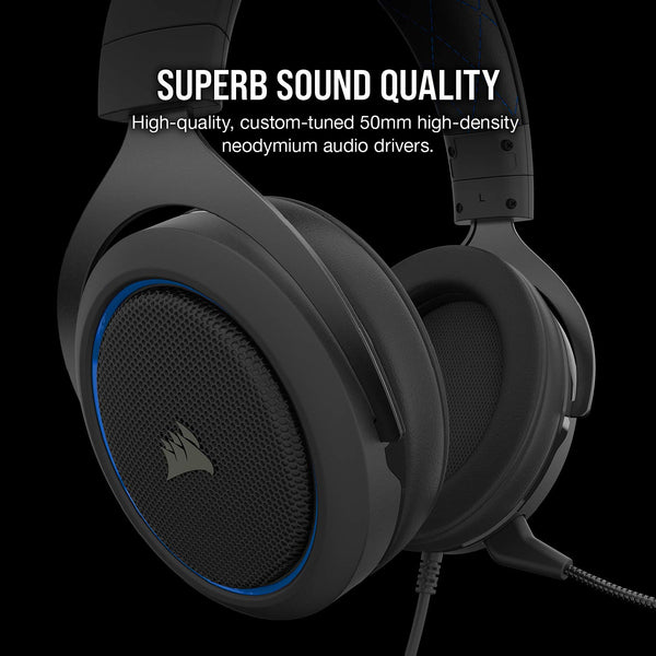 CORSAIR HS55 SURROUND Lightweight Multiplatform Wired Gaming Headset – Dolby 7.1 Surround Sound – iCUE Compatible – PC, Mac, PS5, PS4, Xbox, Nintendo Switch, Mobile – Carbon