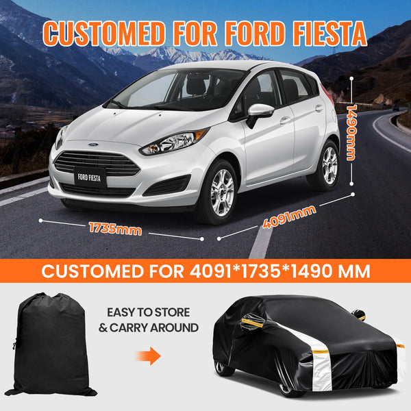 Car Cover Custom Fit for Mini Convertible F57(2016-2023), Car Covers for Outside Storage Waterproof Breathable, Full Cover Outdoor All Weather Protection Rain Sun Dust with Zip and Cotton(Black)