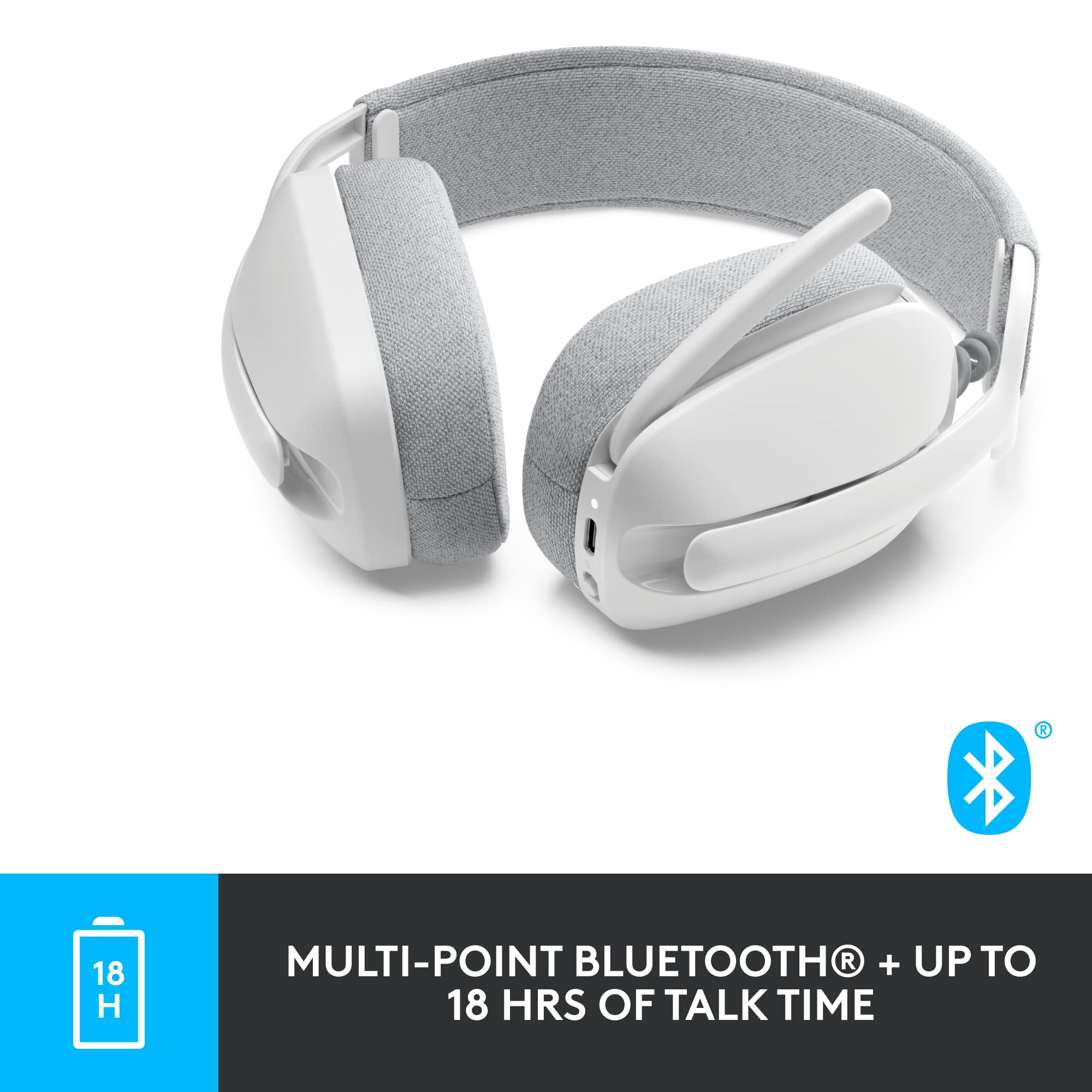 Logitech Brio 500 Full HD Webcam with Auto Light Correction, show Mode, Dual Noise Reduction Mics, Webcam Privacy Cover, Works with Microsoft Teams, Google Meet, Zoom, USB-C Cable, Streaming - White