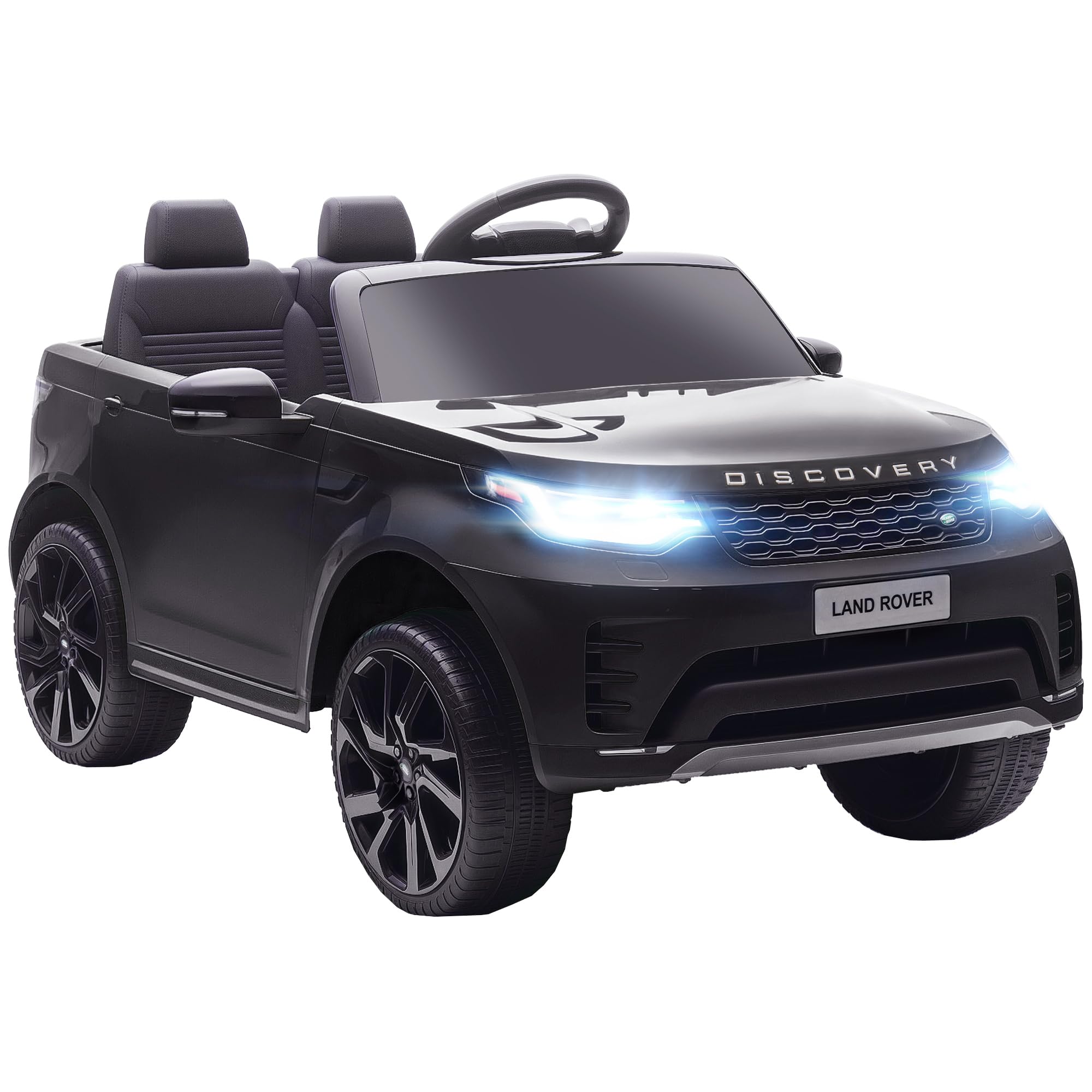 AIYAPLAY Land Rover Discovery Licensed 12V Electric Car for Kids, Ride on SUV with Remote Control, 4 Wheel Suspension System, Slow Start, LED Lights, Music, for 3-6 Years Old, Khaki