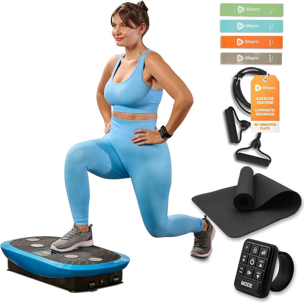 LifePro Rumblex Plus 4D Vibration Plate Exercise Machine – Triple Motor Oscillation, Linear, Pulsation | Vibrating Plate Exercise Machine for Weight Loss & Toning
