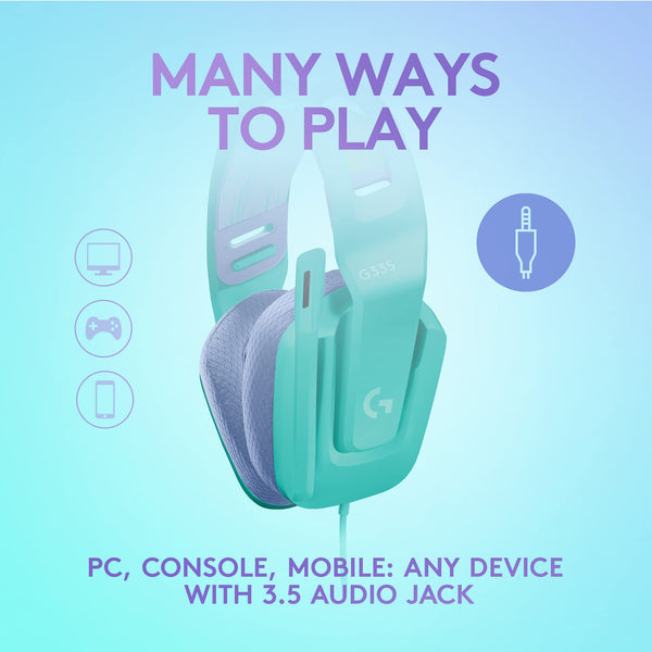 Logitech G G535 LIGHTSPEED Wireless Gaming Headset - Lightweight on-ear headphones, flip to mute mic, stereo, compatible with PC, PS4, PS5, USB rechargeable - Black