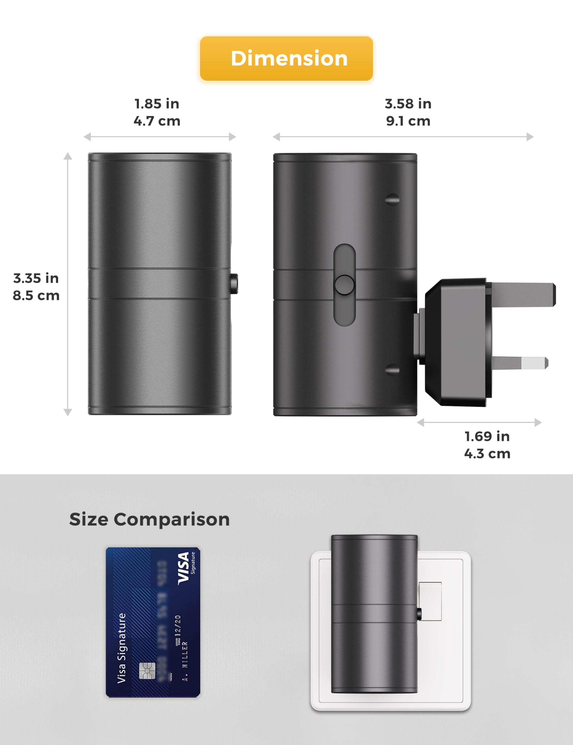 LOHAS-LED Night Light Plug In Wall,1 Pack, Modern Night Light with Dusk to Dawn Sensor, Adjustable Brightness 0-100LM, 3000K Warm White, Dimmable Night Light for Hallway Bathroom Bedroom Stair Toddler