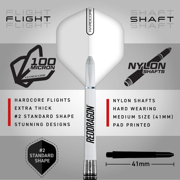RED DRAGON Pegasus Professional Tungsten Steeltip Darts Set Available in 21, 23, 24, 25, 26, 28, 30 Gram with Flights, Stems (Shafts) and Wallet
