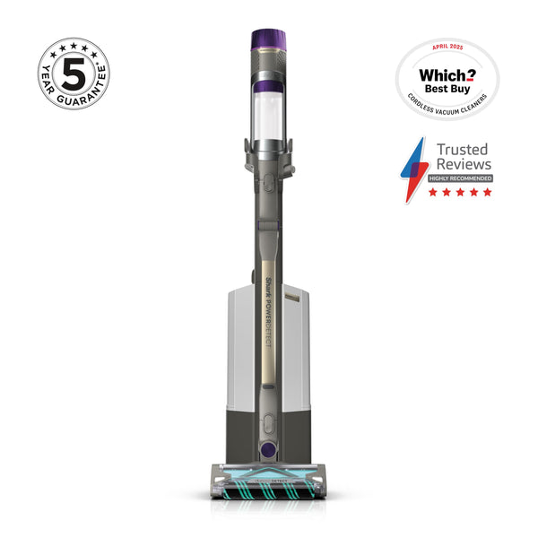 Shark PowerDetect Cordless Vacuum Cleaner, DuoClean Detect, Reverse Clean, Anti Hair Wrap Plus, Lightweight, 70 Min Runtime, Pet, Crevice & Multi-Surface Tools, Flexible, Handheld Mode, Grey IP1251UKT
