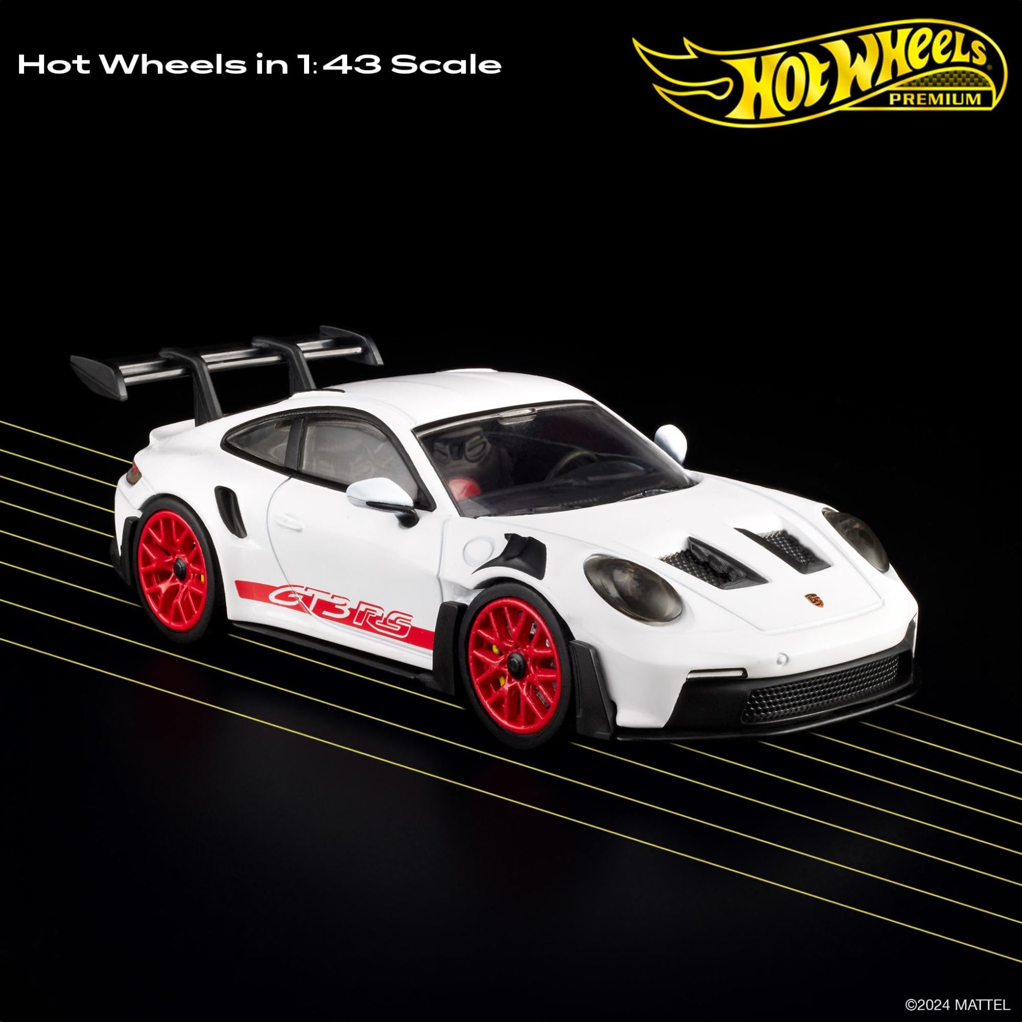 Hot Wheels Premium Ford Mustang, 1:43rd Scale Vehicle, Officially Licensed Replicas for Adult Collectors, Real Riders Tires, Metal/Metal Body & Chassis, HWT04