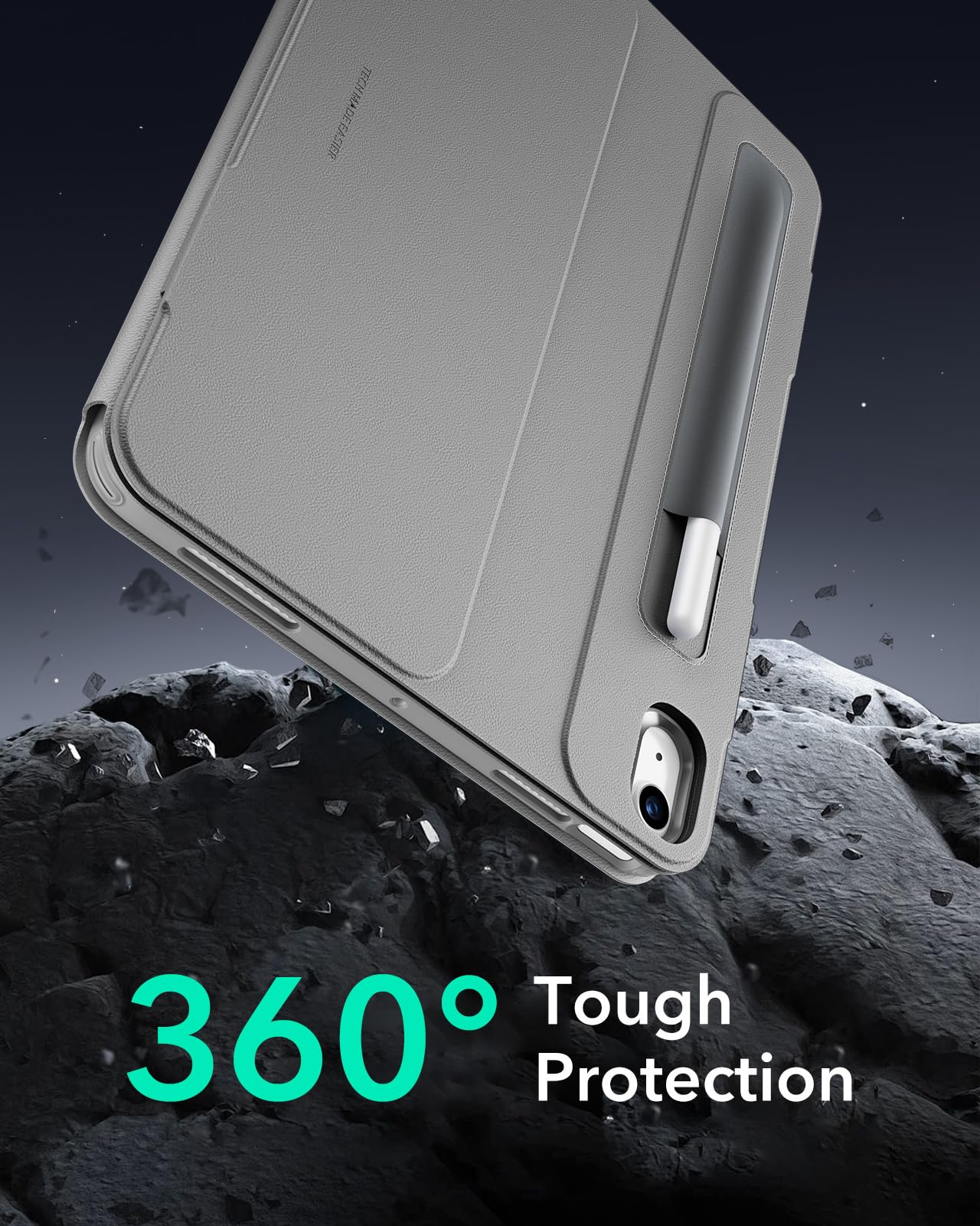 ESR for iPad Pro 12.9 Case (6th/5th Generation, 2022/2021), Removable Magnetic Cover, Adjustable Portrait/Landscape Stand with Raised Display View, 9 Standing Angles, Shift Series, Black