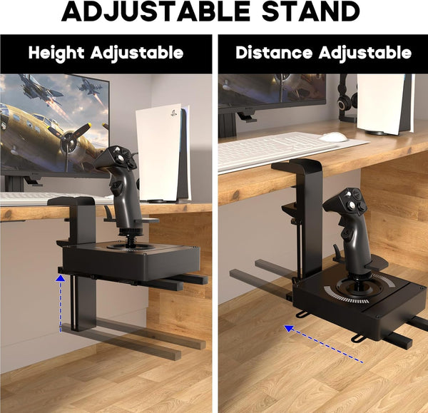 DIWANGUS UK 2-PACK Hotas Desk Mount, Joystick Mount for Flight Sim Game, Suitable for Thrustmaster T16000M FCS/TCA/T.Flight HOTAS 1/4, Logitech G X52/X52 Pro/X56
