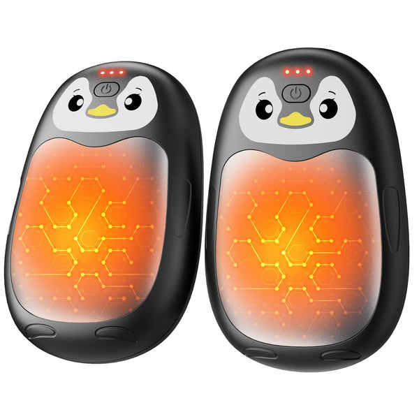 Hand Warmers Rechargeable, 8000mAh Electric Handwarmers, 2 pack Pocket HandWarmer, 3 Levels Heating, Portable for Pocket, Gloves, Golf Skiing Camping, Tech Gifts for Men Women, Black