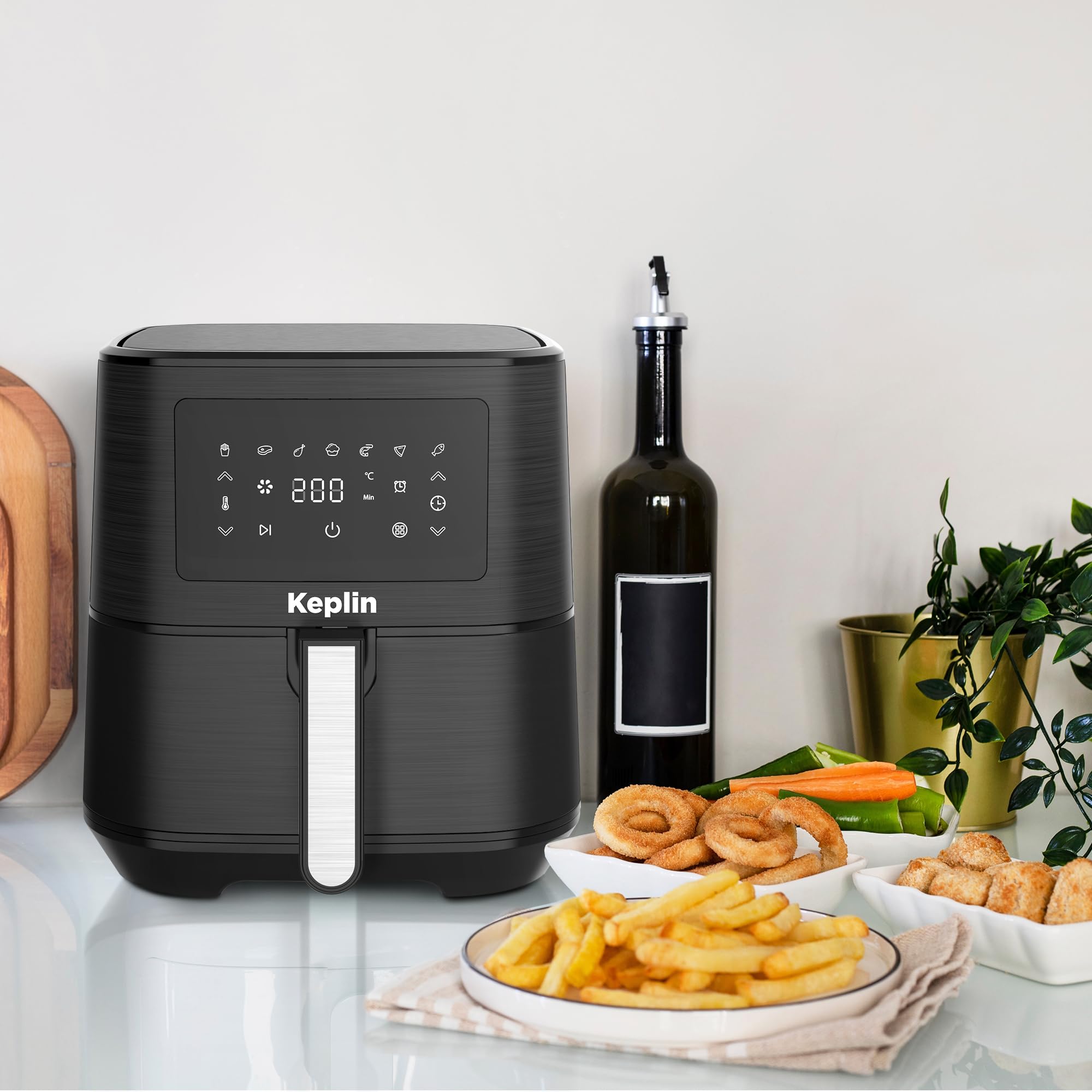 Essen by Keplin 9L Dual Zone Air Fryer - 2700W Energy-Saving Cooker with 6 Cooking Functions - Extra-Large Capacity for Healthy Meals - Roast, Bake, Dehydrate, Crisp - Family Size (9L)