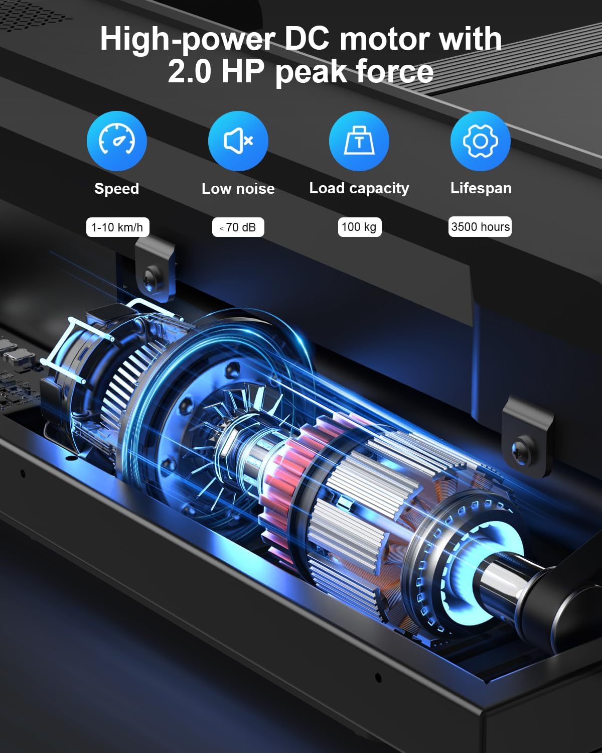 Treadmill Walking Pad Running Machine - Treadmills for Home Foldable Under Desk Treadmill with Handle Folding for Heavy People Foldaway Portable Compact Indoor Flat 10Km/h Electric Machines