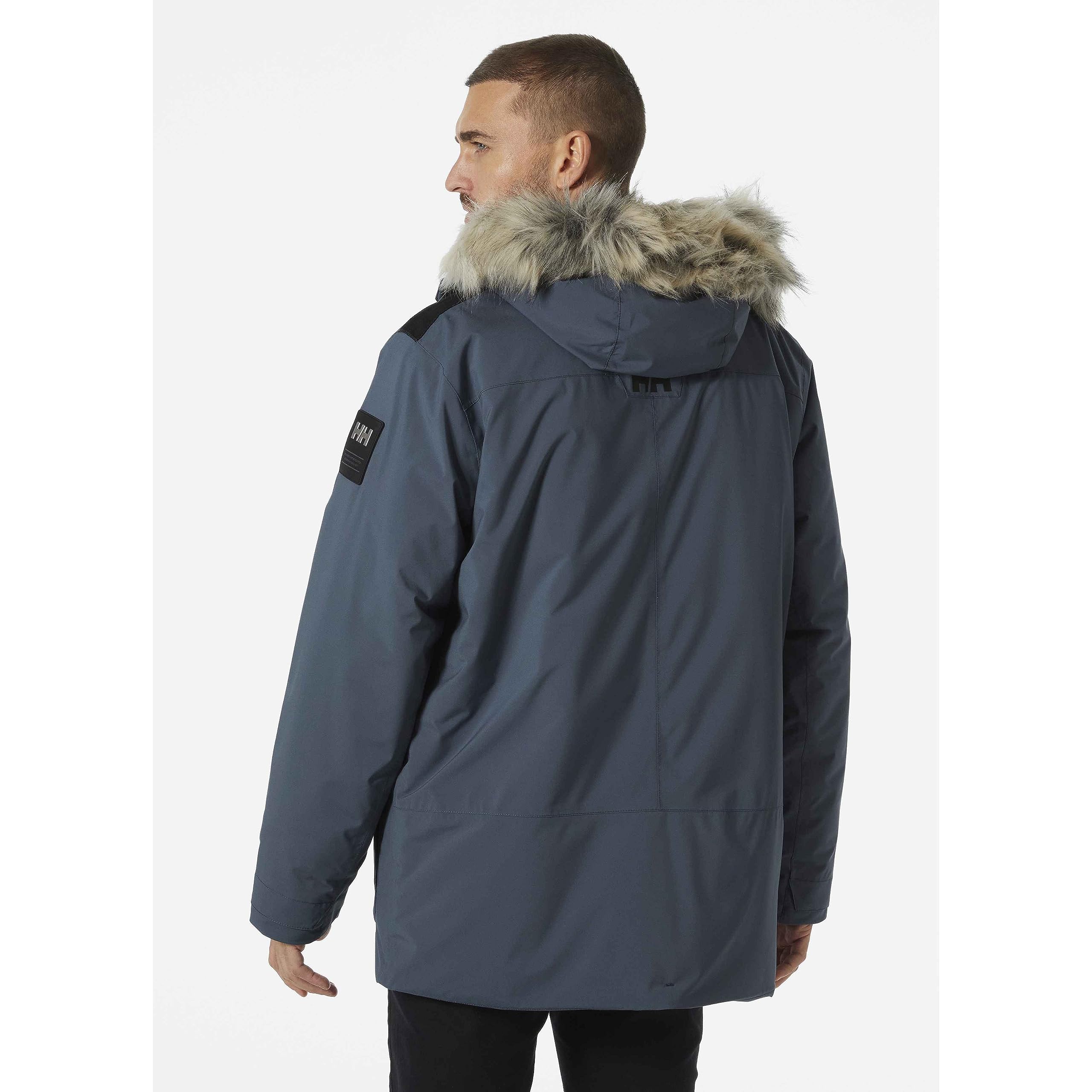 Helly Hansen Men's Reine Parka – Waterproof Insulated Parka with Adjustable Hood and Reflective Details