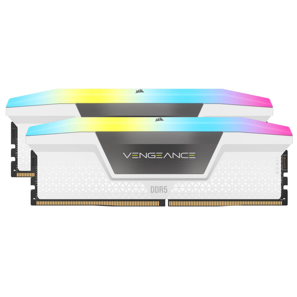 CORSAIR VENGEANCE RGB DDR5 32GB (2x16GB) DDR5 6000MHz CL30 AMD EXPO Intel XMP iCUE Compatible Computer Memory – Gray (CMH32GX5M2B6000Z30K)