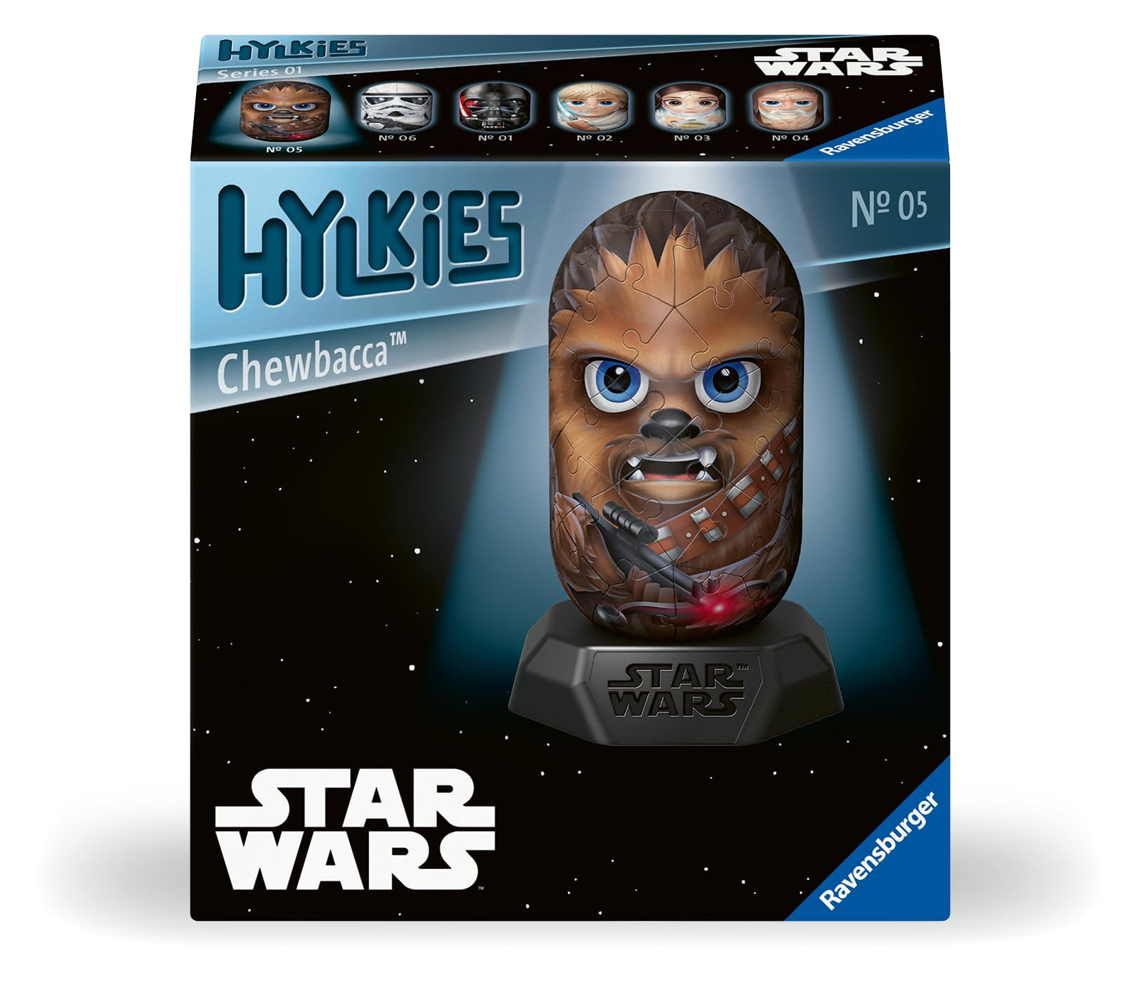 Ravensburger Star Wars Hylkies Figures Chewbacca Gifts for Kids and Adults Age 6 Years Up - Collectable Toys and 3D Jigsaw Puzzles