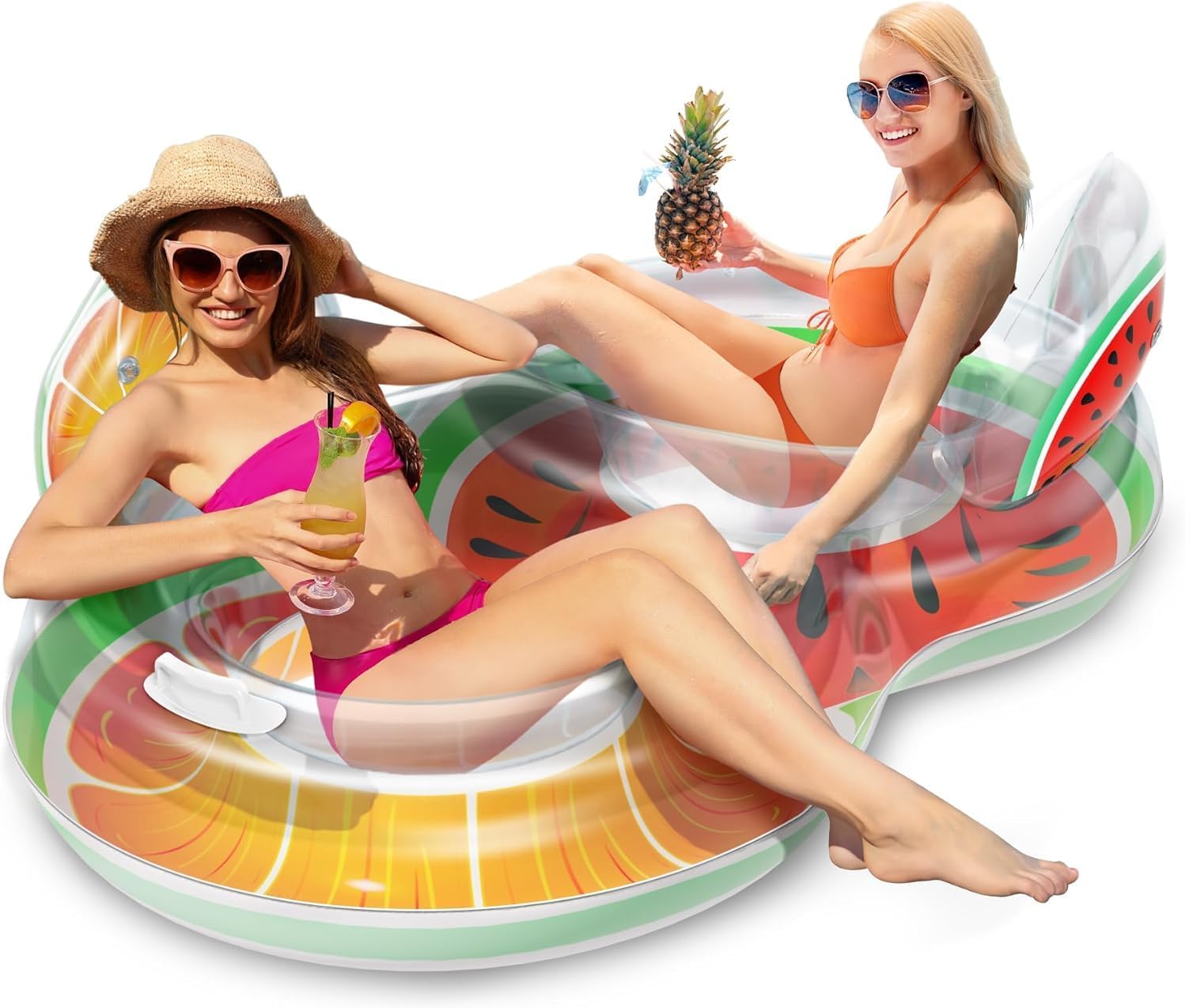 Gontence Inflatable Pool - 2-Person Lilo Pool Inflatables - Portable Pool Inflatables - Inflatable Pool Floats For Kids Adults - Pool Lounger - Water Hammock Pool Float Pool Hammock