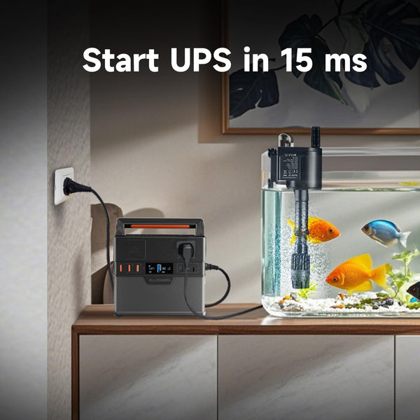 ALLPOWERS Portable Generator 288Wh Power Station Emergency Power Supply with DC/AC Inverter, PD Technology, Wireless Output, Charged by Solar Panel/Wall Outlet for Camping