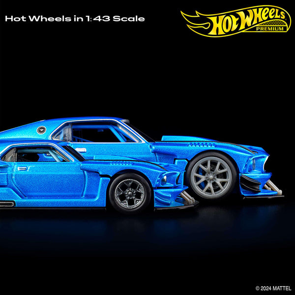 Hot Wheels Premium Ford Mustang, 1:43rd Scale Vehicle, Officially Licensed Replicas for Adult Collectors, Real Riders Tires, Metal/Metal Body & Chassis, HWT04
