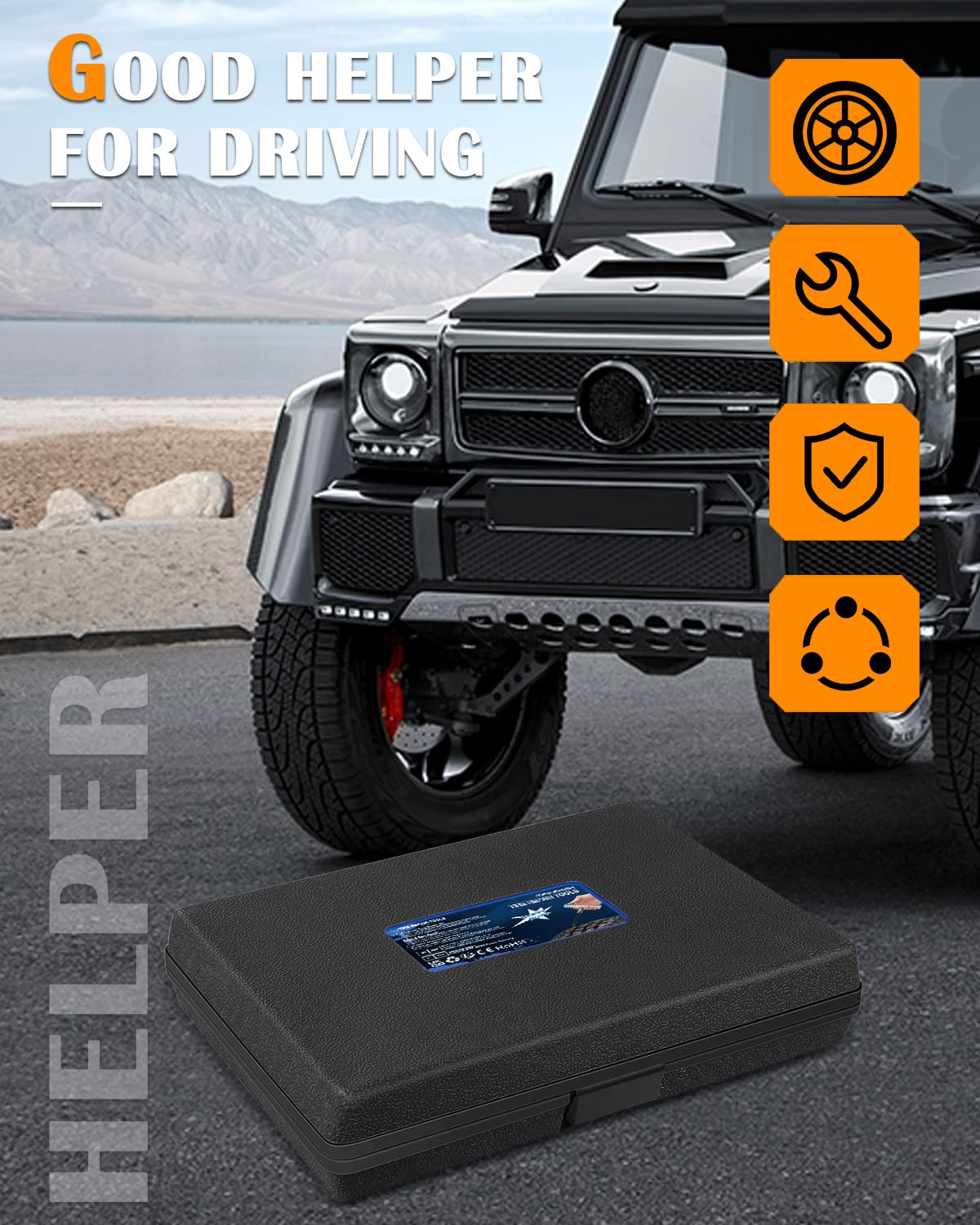 MAIKEHIGH Heavy Duty Tyre Puncture Repair Kit, 69Pcs Tubeless Car Tyre Plug Set for Auto, ATV, Truck, Tractor, Motorcycle, Off-Road (Blue)