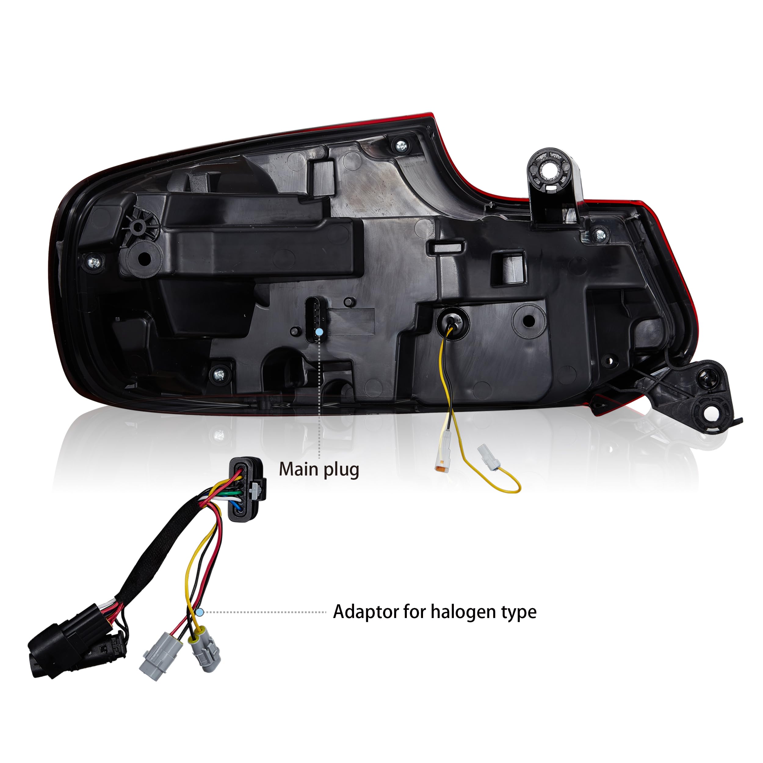 VLAND OLED Rear Lights Compatible with 2013-2018 BMW 3 Series F30 F35 F80 320i 328i 335i Sedan (Not for F31 F34), Tail Lights with Sequential Indicators, E-mark, Red