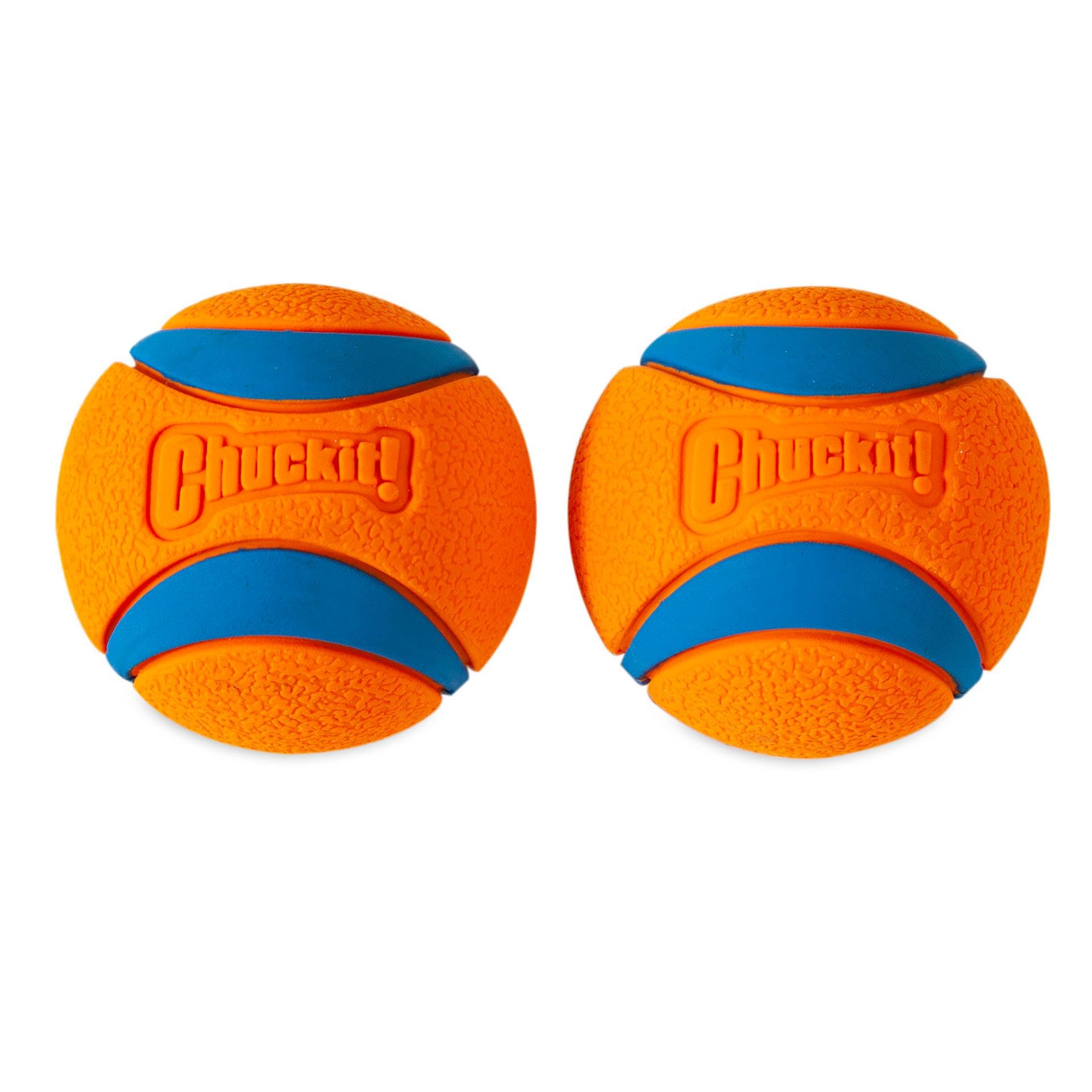 ChuckIt! Ultra Ball Dog Toy, Durable High Bounce Floating Rubber Dog Ball, Launcher Compatible Toy For Dogs, 2 Pack, Medium