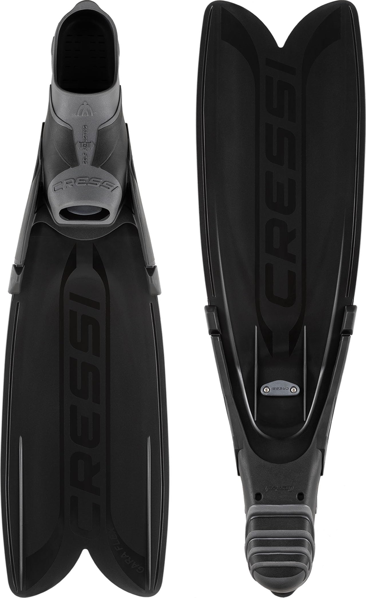 CRESSI Gara Turbo Flex Fins Black 40/41 - Unisex Lightweight Reactive High Performance Fins Gara System with Interchangeable Blades for Diving, Apnea,