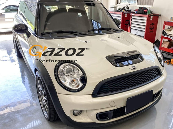 Gazoz Performance Gloss Black Hood Scoop Bonnet Air Intake Vent For Mini Cooper S R56 R57 R58 R59