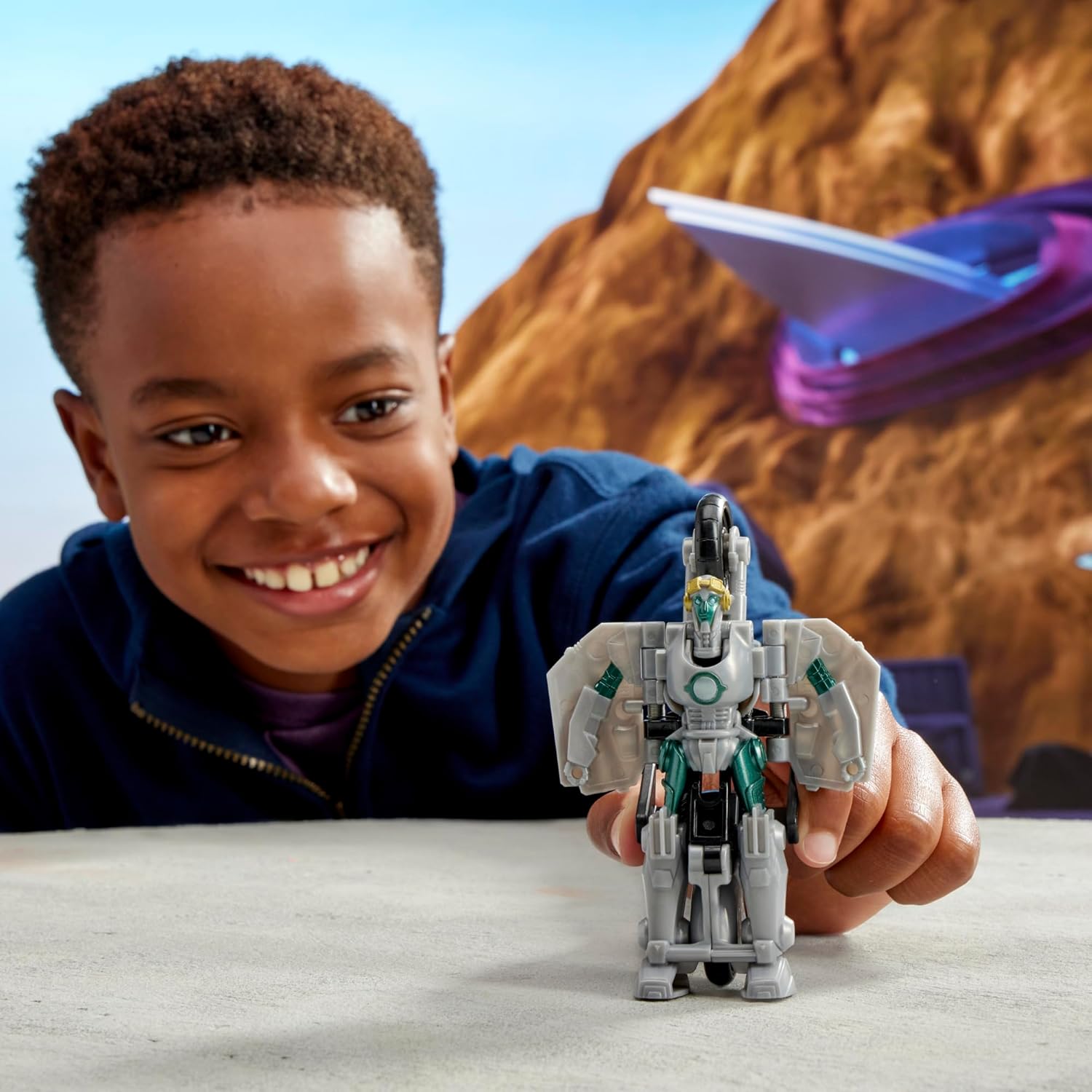 Transformers EarthSpark 1-Step Smash Changers Terran Thrash Action Figure