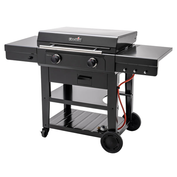Char-Broil 140999 Griddle Gas BBQ, Cast Iron, 12.3 W, Black