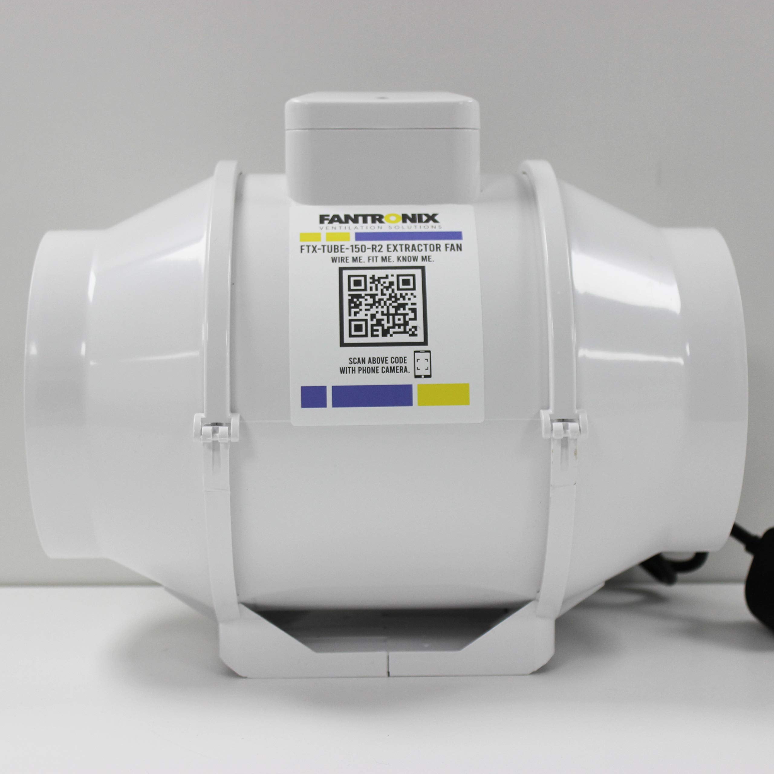 6 inch 150 mm Inline Fan Bathroom Powerful Intake for Grow Room Circulation Extractor Fan with UK plug