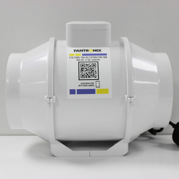 6 inch 150 mm Inline Fan Bathroom Powerful Intake for Grow Room Circulation Extractor Fan with UK plug