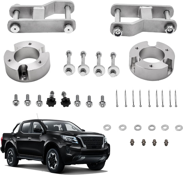 maXpeedingrods Lift Kit For Nissan Navara D40 2.5" Strut Spacers and 2" Rear Extended Shackles