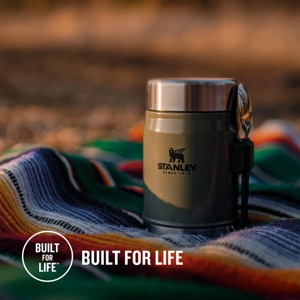 Stanley Classic Legendary Food Jar 0.4L With Spork - Keeps Cold For 7 Hours - BPA-Free Stainless Steel Soup Flask - Leakproof - Dishwasher Safe - Rose Quartz