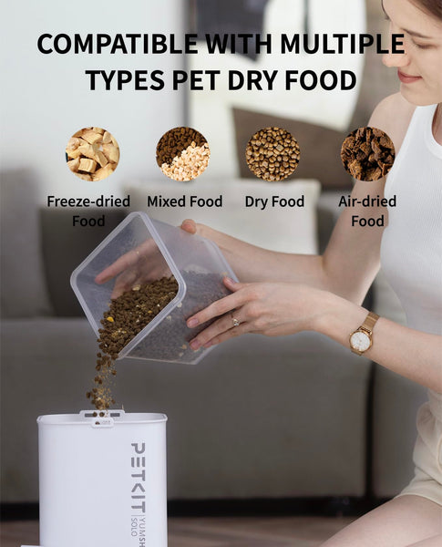 PETKIT Automatic Cat Feeder, 2.4GHz Auto Cat Feeder with App Control 3L, Low Food & Blockage Sensor, 304 Stainless Steel Bowl, Fresh Lock Technology,1-30 Meals/Day Anti-Clog Pet Feeder