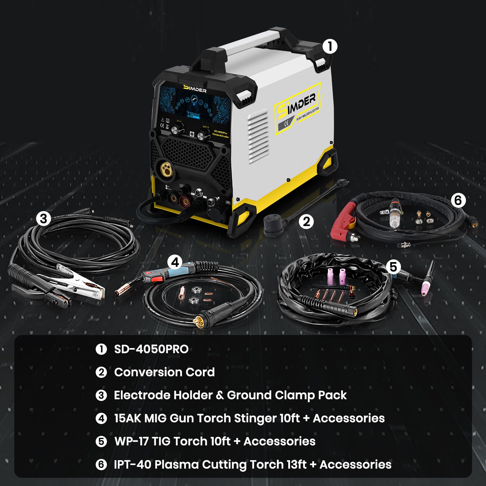 SSIMDER MIG Welder 240V Gasless MIG MMA 2 in 1 Welding Machine Flux Core Welder 220V 140Amp IGBT Inverter Welder MIG No Gas for Home DIY, Auto Repair, Metal Crafting,Best for Beginner